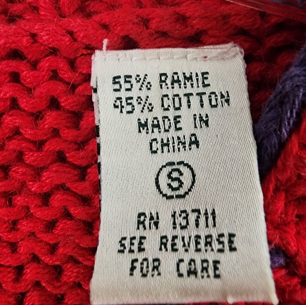 Marsh Landing Multicolor Patchwork Sweater.Pit To… - image 6